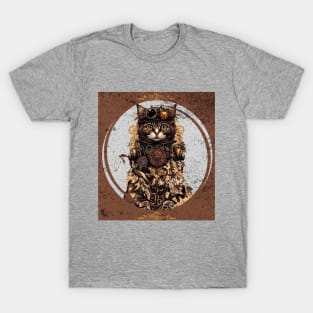 Steampunk Cat Portrait T-Shirt